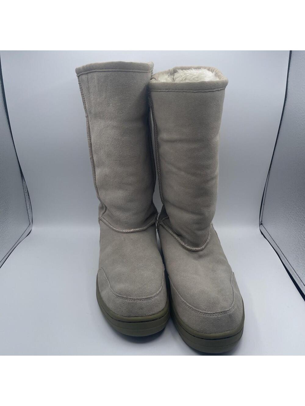 UGG Ultimate Braid Genuine Shearling Lined Tall Boot Tan Woman's Size 9 5245